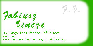 fabiusz vincze business card